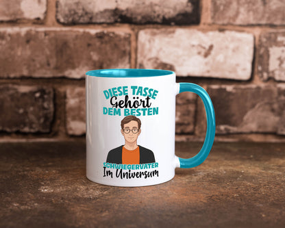 Im Universum: Schwiegervater |Schwiegersohn | Beziehung Geschenkidee Familie Tasse