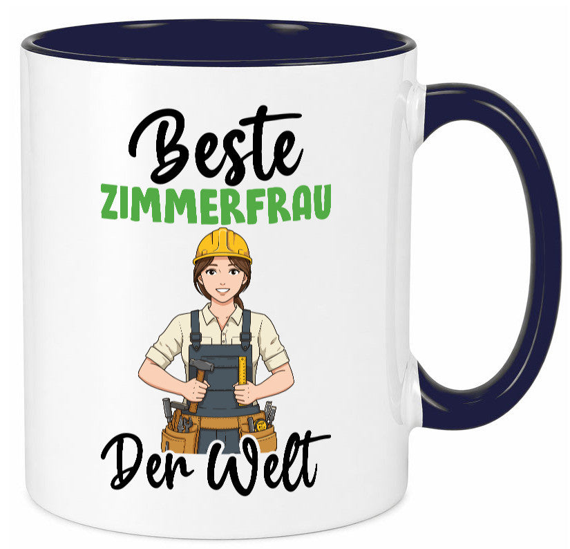 Beste Zimmerfrau| Holzbau | Handwerkerin v2 Geschenk Humor Geschenkidee