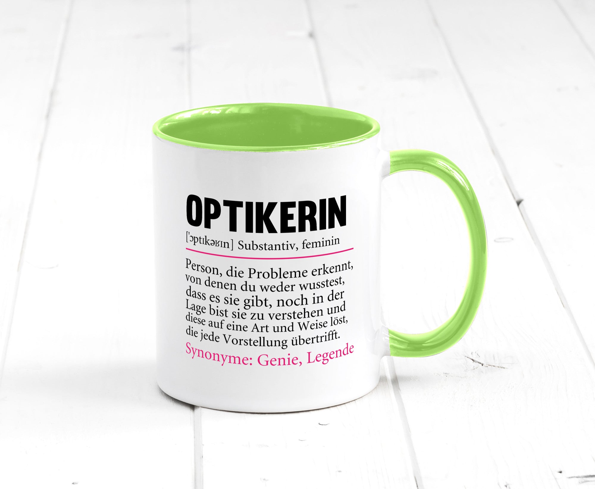 Optikerin | Spruch Humor Beruf Augenoptik Arbeit Kollegen Büro Geschenkidee