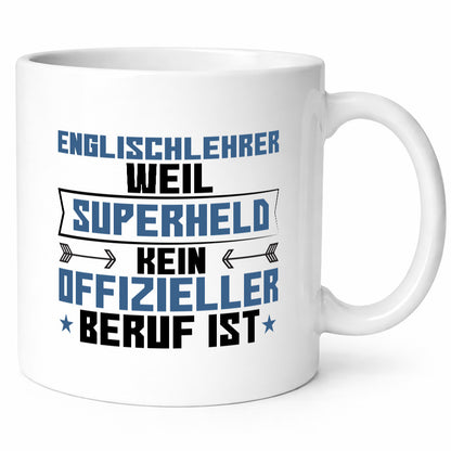 Superheld Englischlehrer | Schule Englisch Geschenkidee Humor Tasse