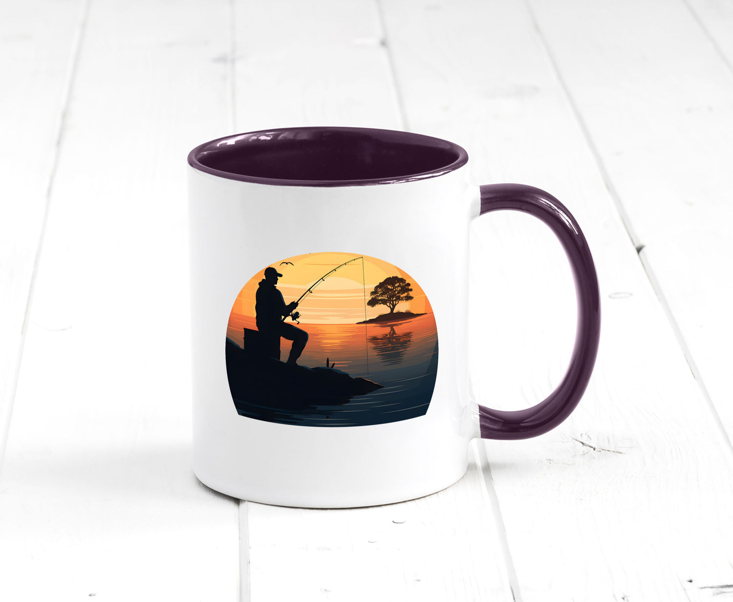 Angler | Sonnenuntergang Fischer Fische Angeln v2 Geschenk Humor Geschenkidee