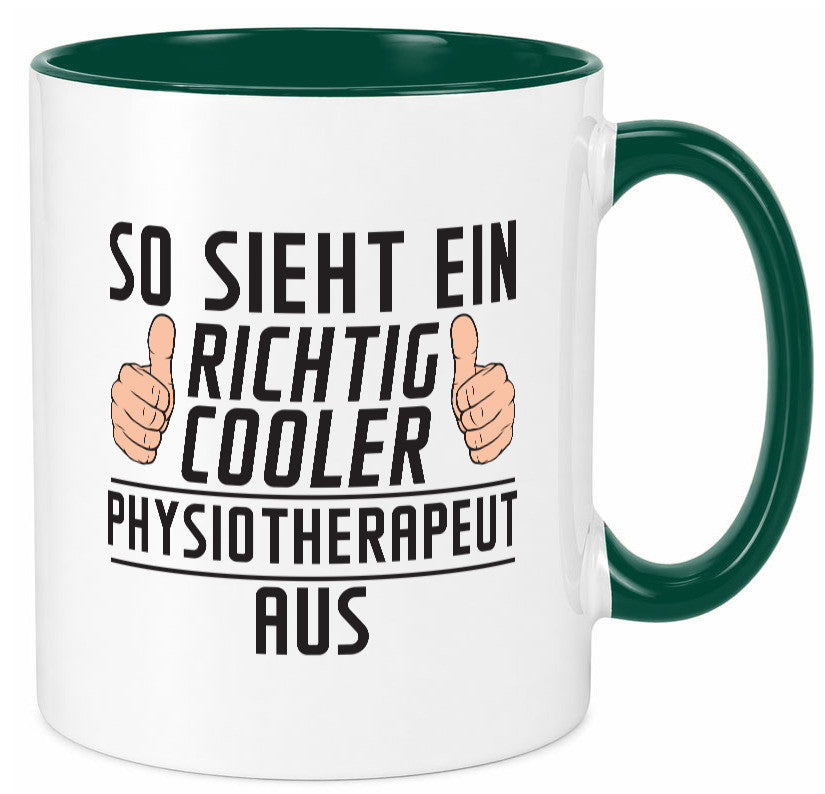Richtig Cooler Physiotherapeut v2 Geschenk Humor Geschenkidee lustiger Spruch Tasse