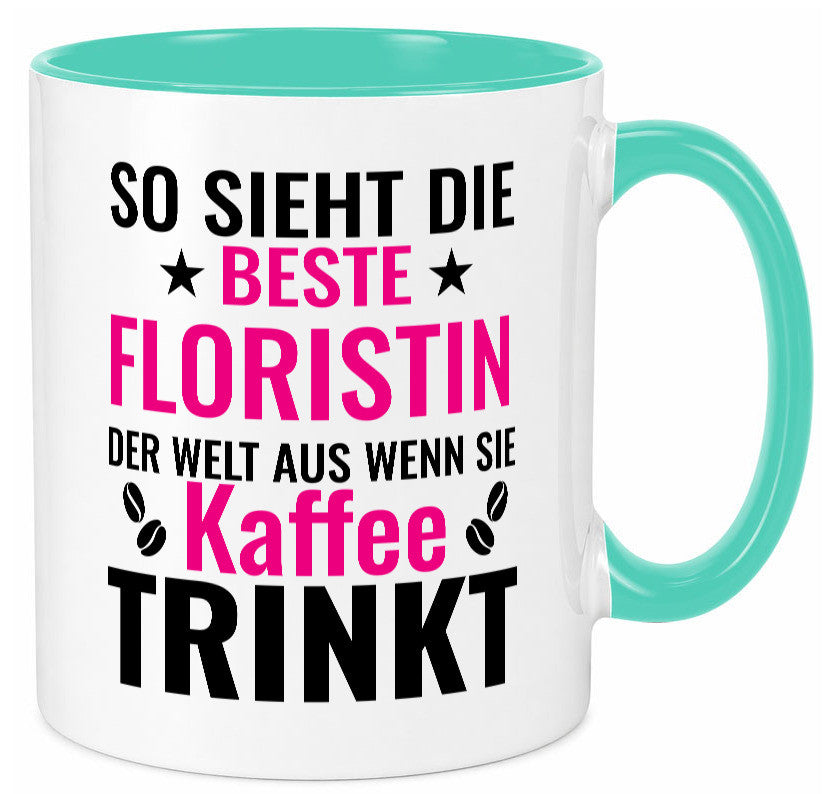 Kaffee trinkt: Floristin | Blumen Verkäuferin lustiger Spruch Geschenk Humor