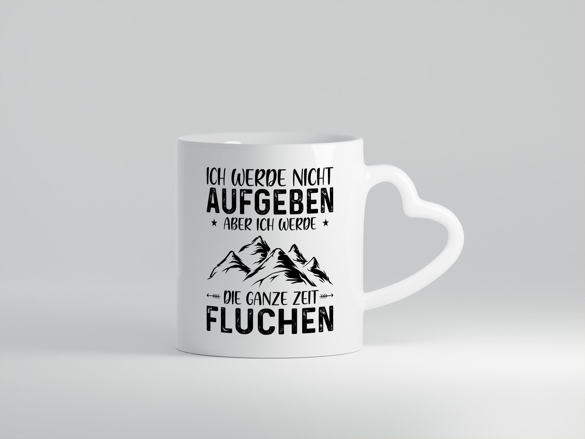 Nicht aufgeben, fluchen | Berge Sternen| Pfeile Geschenk Humor Geschenkidee