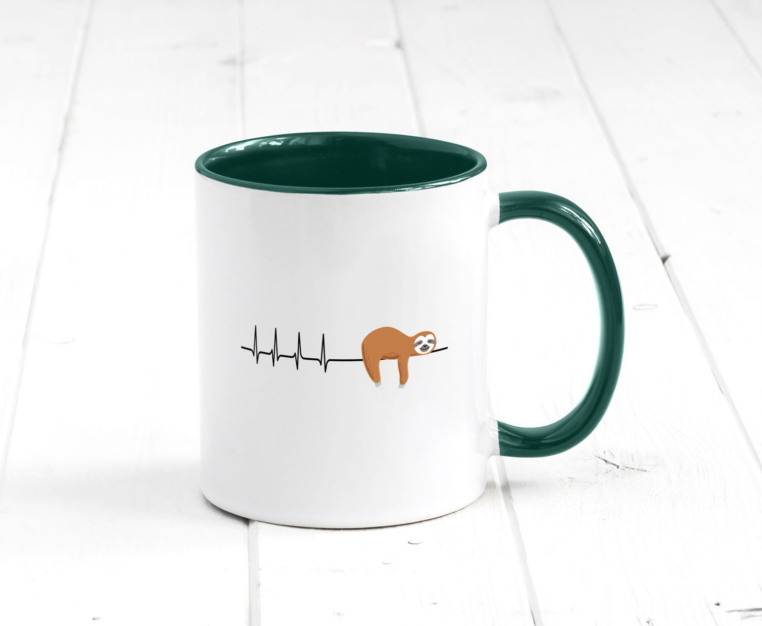 Herzschlag Faultier | Faulheit Morgenmuffel faul Humor Tierliebhaber