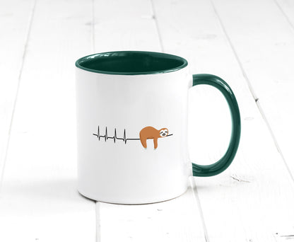 Herzschlag Faultier | Faulheit Morgenmuffel faul Humor Tierliebhaber