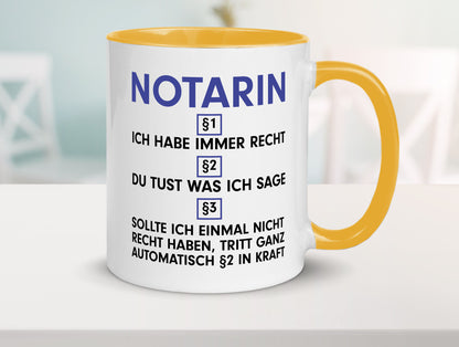 Ich habe immer Recht Notarin | Juristin v2 lustiger Spruch Geschenk Humor