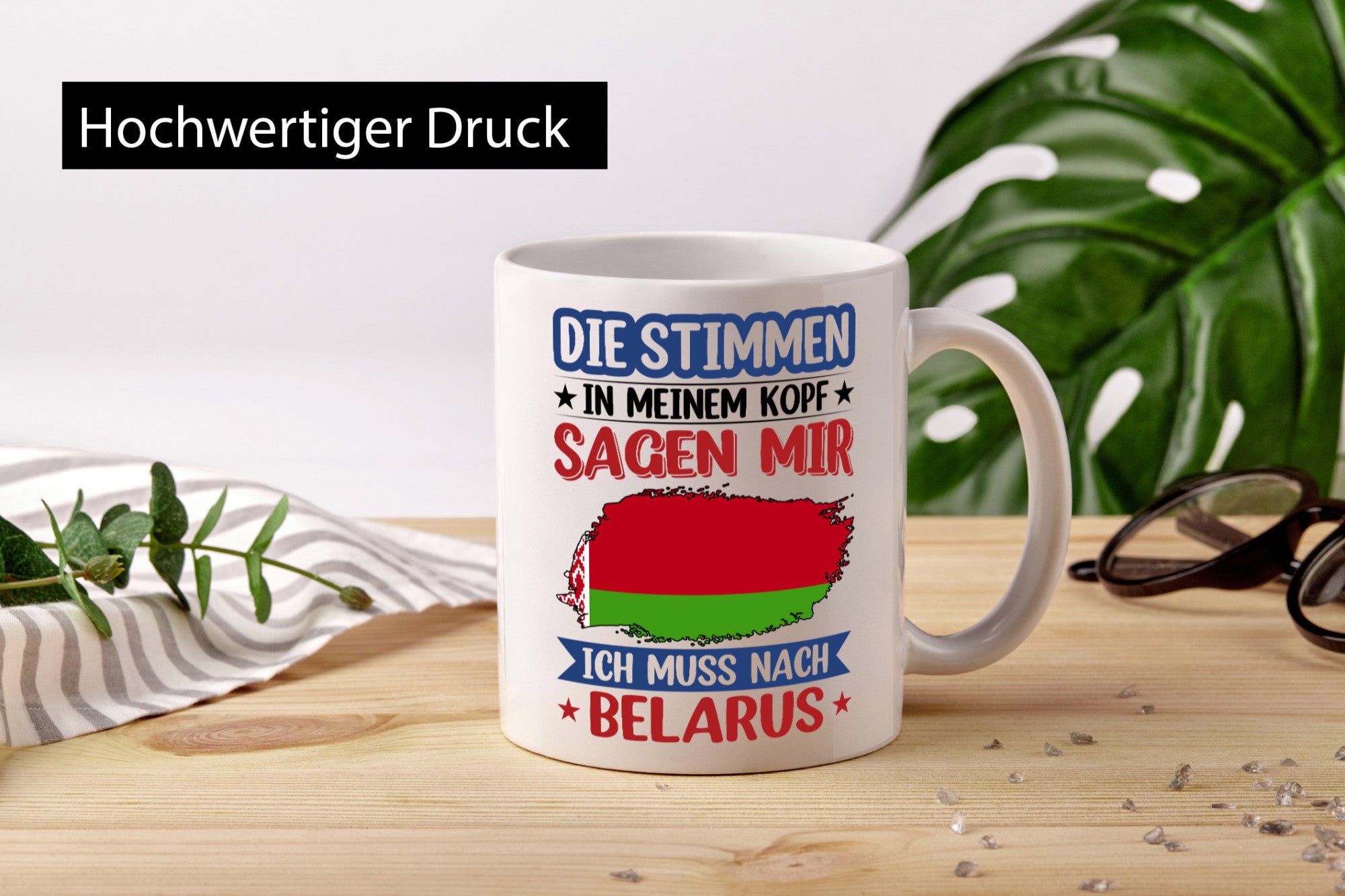 Belarus | Urlaub Stimmen in meinem Kopf Traumland v2 Geschenkidee Humor Tasse