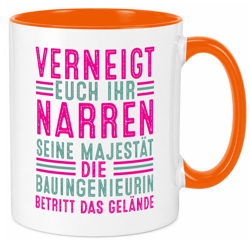 Verneigt euch: Bauingenieurin | Ingenieurin Geschenkidee Humor Tasse