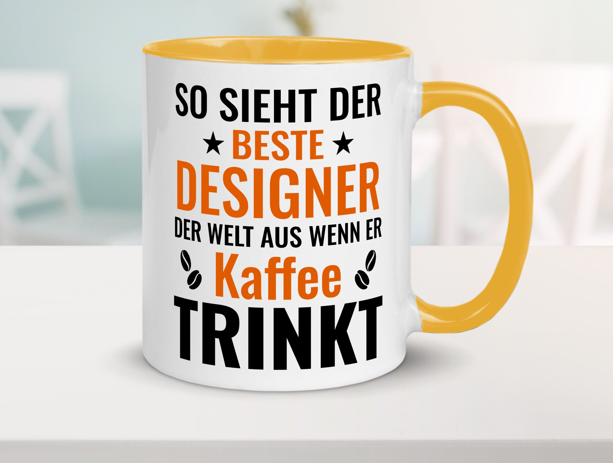 Kaffee trinkt: Designer Beruf | Mode Geschenkidee Arbeit Kollegen Büro Humor