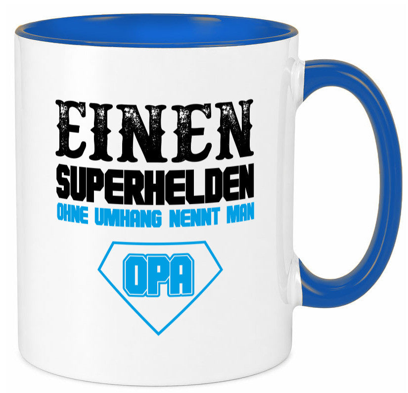 Superheld Opa Geschenk Familie Geschenkidee lustiger Spruch Tasse
