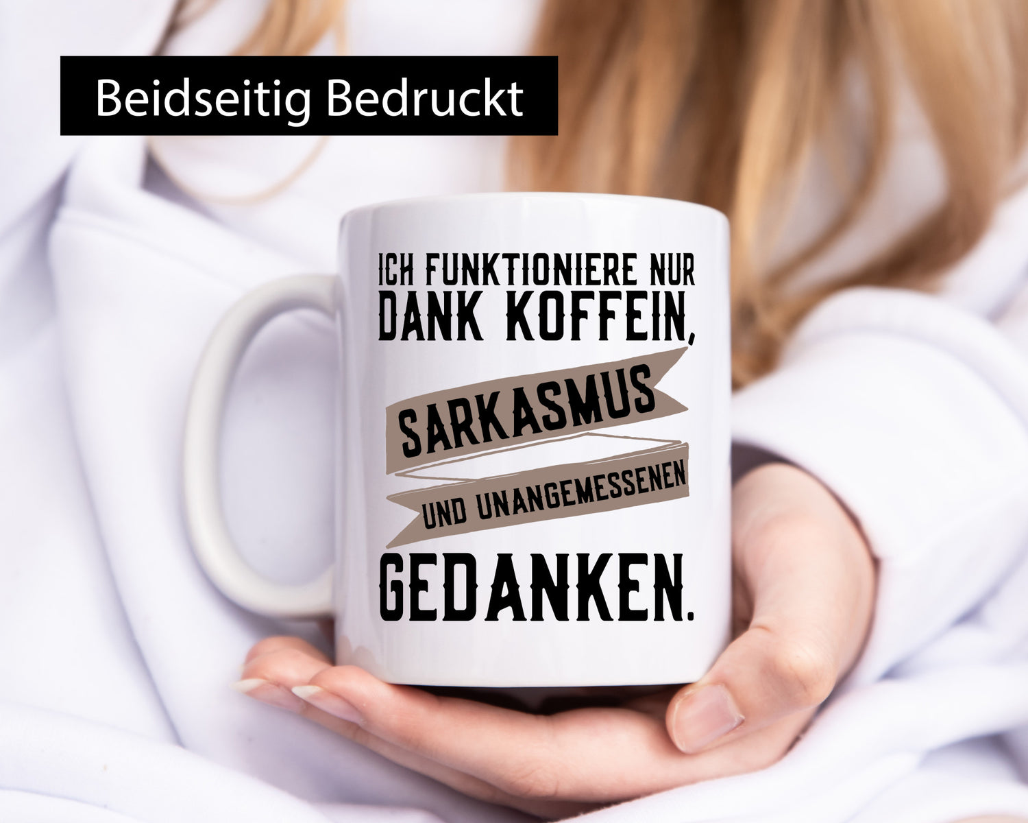 Ich funktioniere | lustiger Spruch Koffein Sarkasmus Humor Geschenkidee Tasse