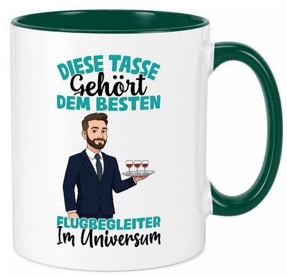 Im Universum: Flugbegleiter | Steward Flughafen Humor Geschenkidee Tasse