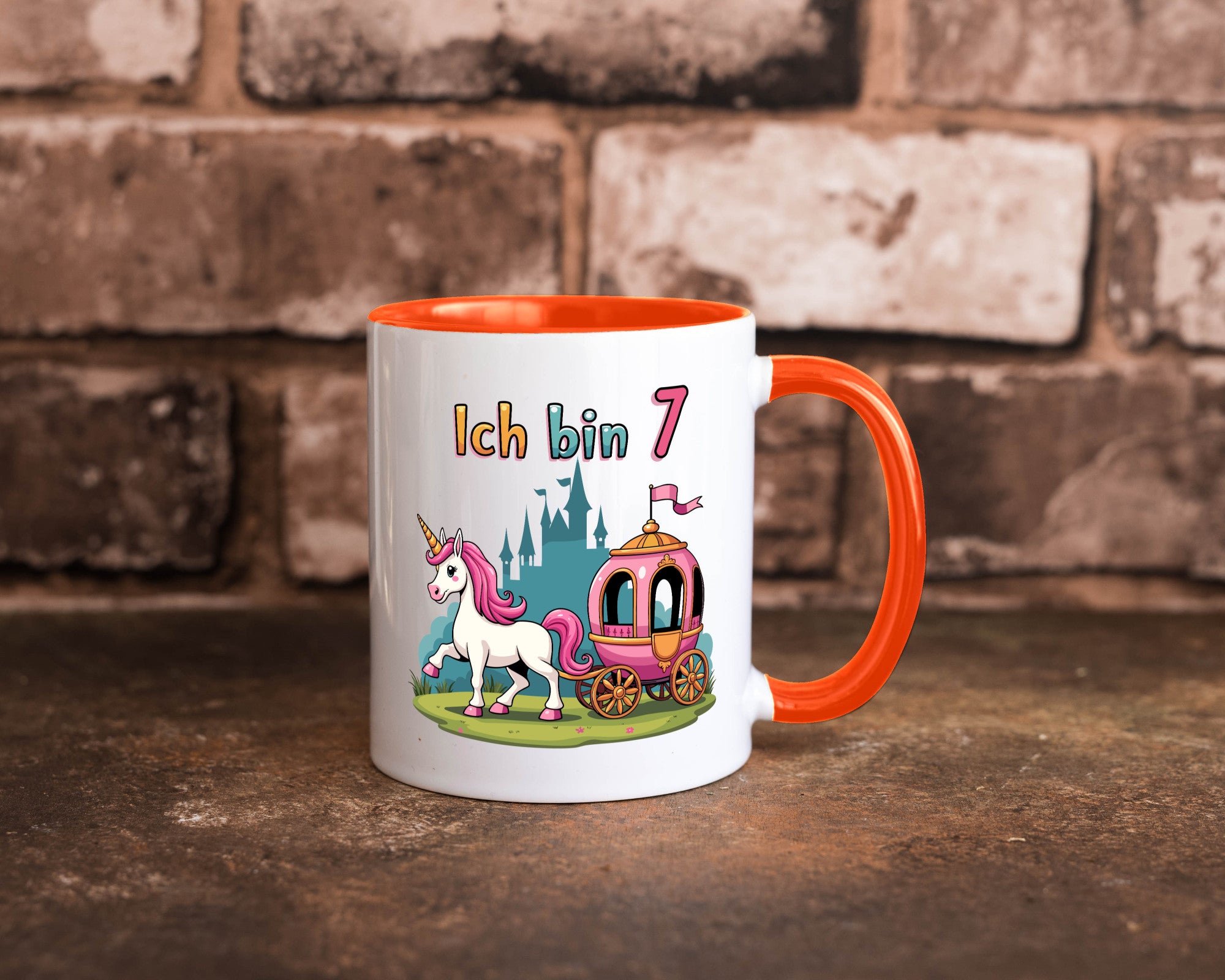 7. Geburtstag | Prinzessin in Kutsche Einhorn lustiger Spruch Geschenk