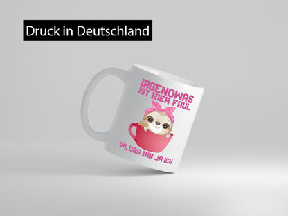 Irgendwas Ist hier Faul lustig Humor Geschenkidee Geschenk Tasse