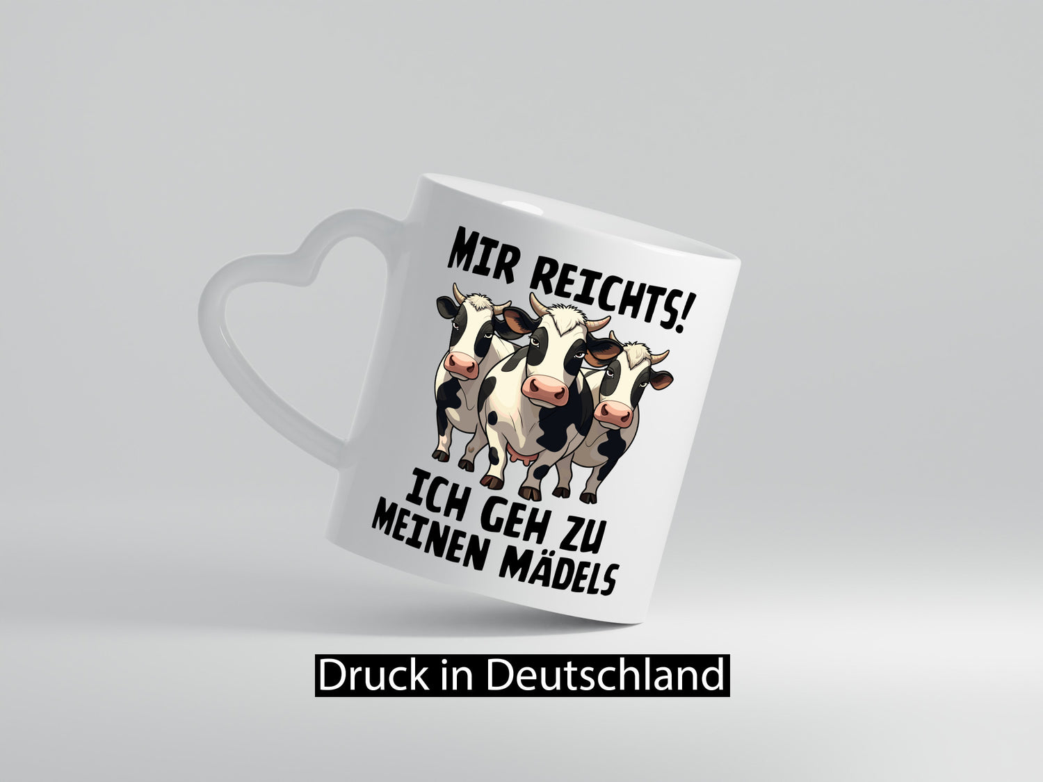 Mir reichts ich geh zu meinen Mädels | Landwirt Kühe v2 Geschenkidee Humor Tasse