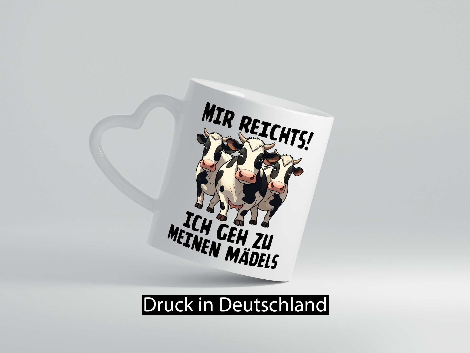 Mir reichts ich geh zu meinen Mädels | Landwirt Kühe v2 Geschenkidee Humor Tasse