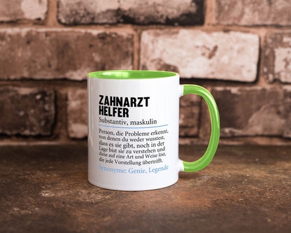 Zahnarzthelfer | Spruch Humor Zahnmedizin Geschenkidee Tasse