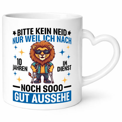 10 Jahre im Dienst | Arbeitsjubiläum Arbeit lustiger Spruch Geschenk Kollegen