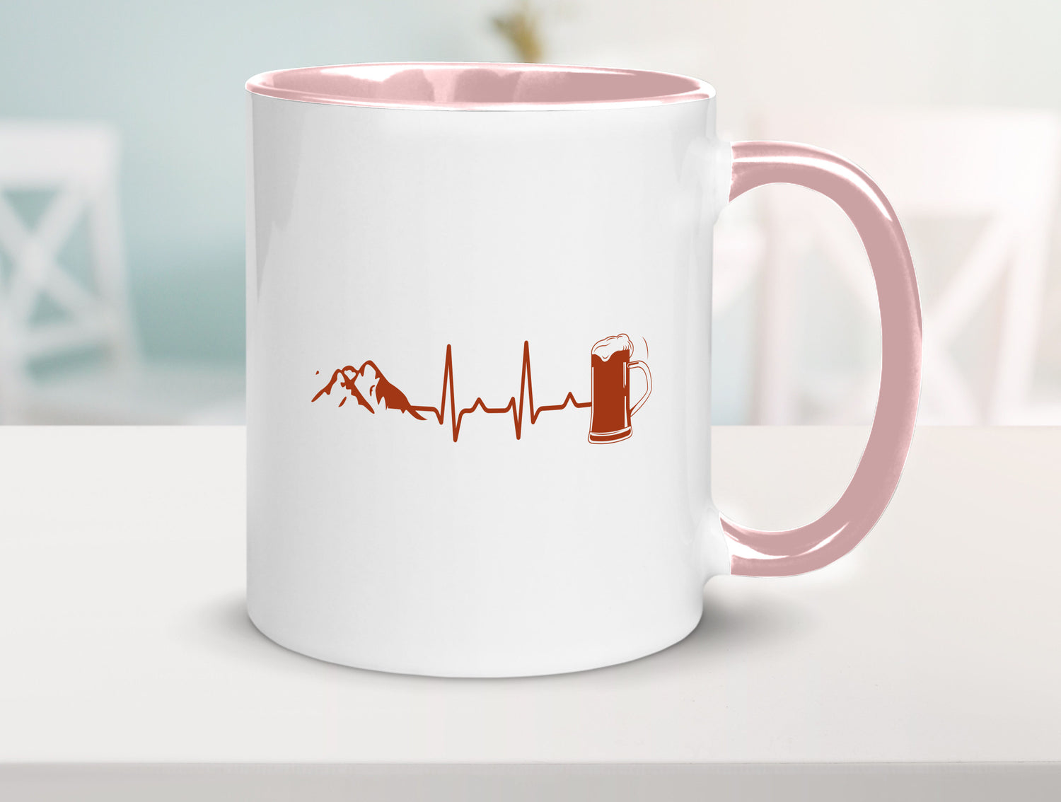 Berge und Bier | Wandern Wanderer Biertrinken Geschenkidee Humor Tasse