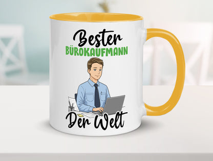 Bester Bürokaufmann | Kaufmann v2 lustig Arbeit Kollegen Büro Geschenk Tasse