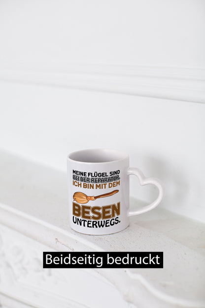 Flügel Reperatur lustig Humor Geschenkidee Geschenk Tasse