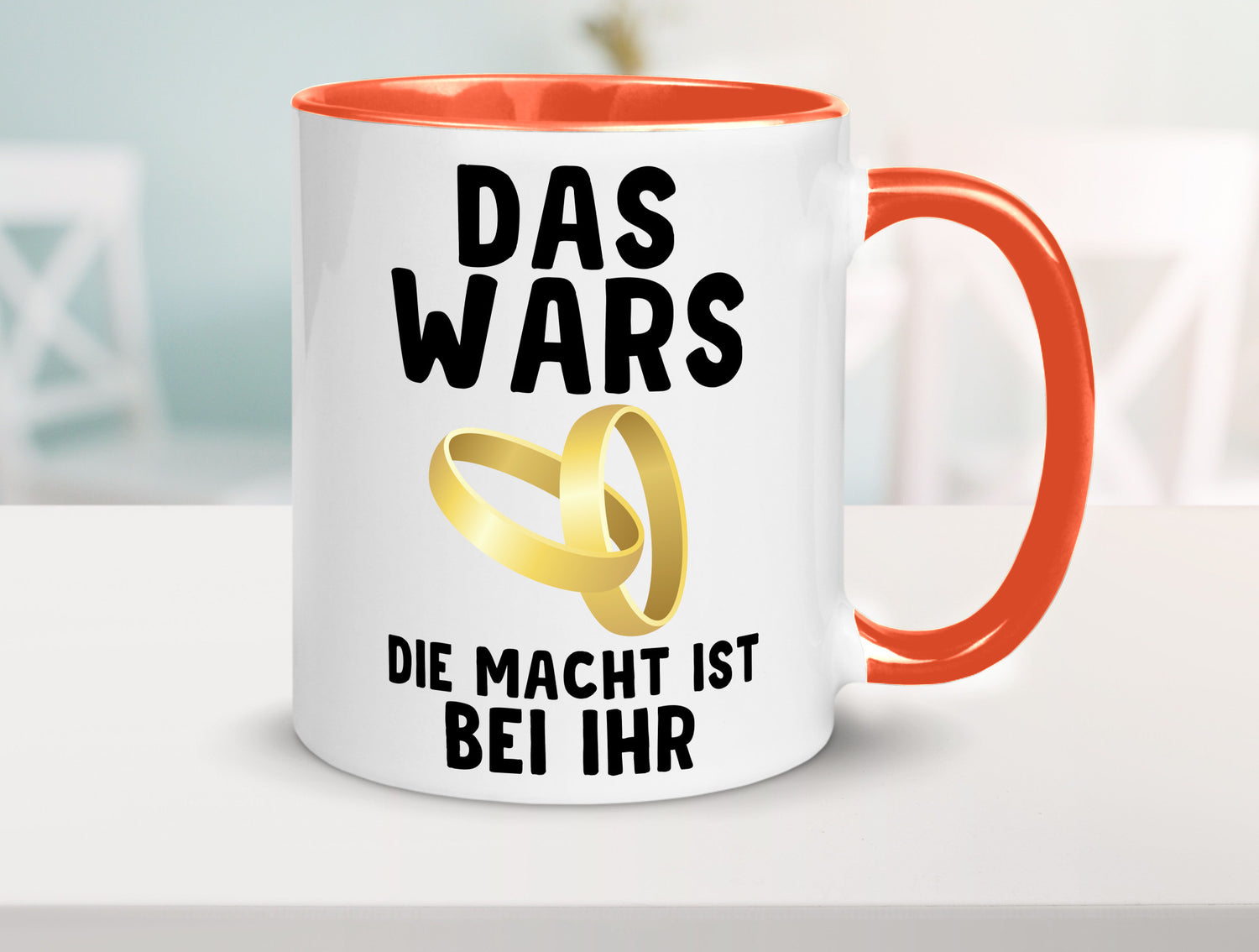 Die macht ist bei ihr | Hochzeit Tasse Ehemann Ehe Geschenk Humor Geschenkidee