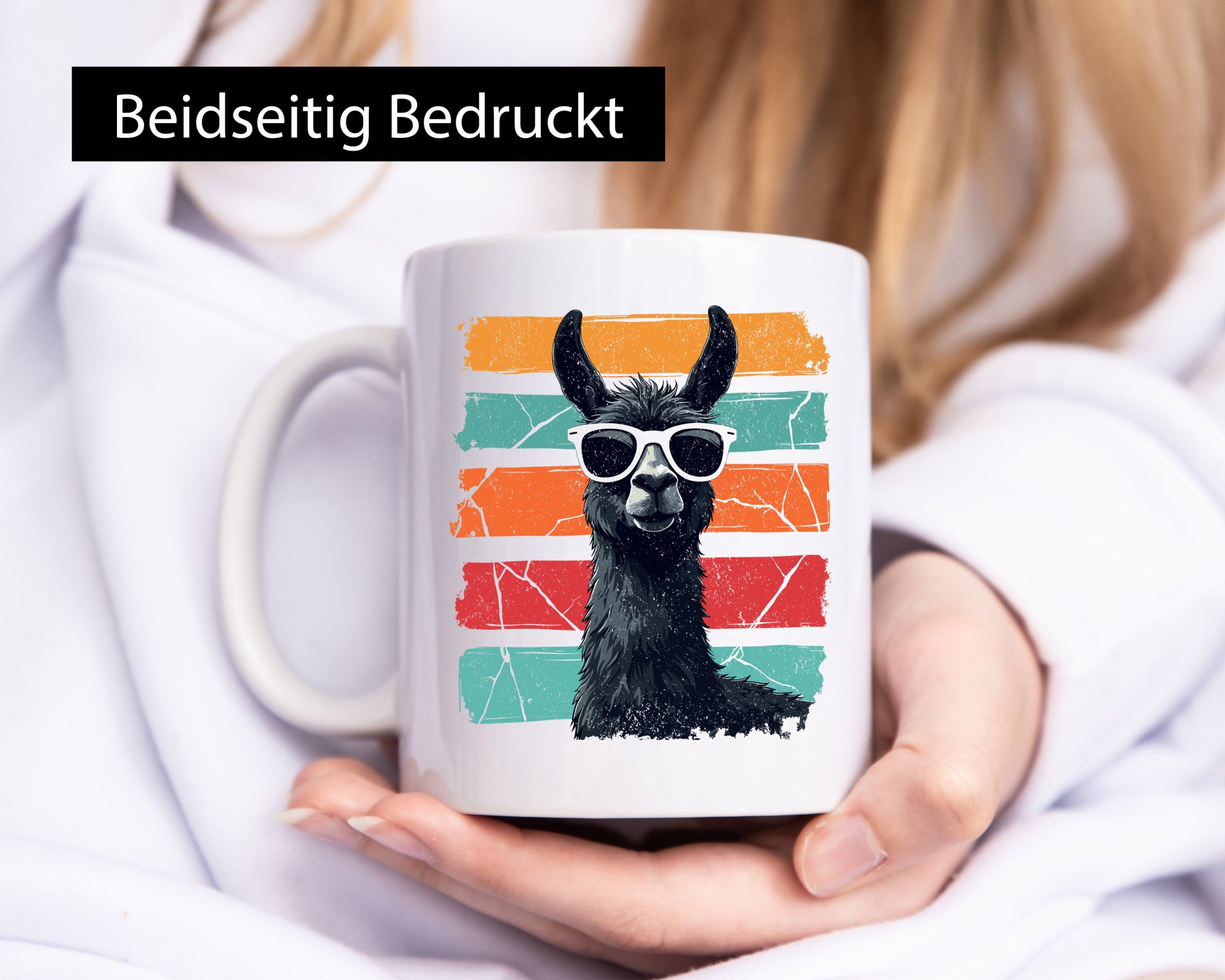 Alpaka | Lama mit Sonnenbrille Humor Geschenkidee Tasse