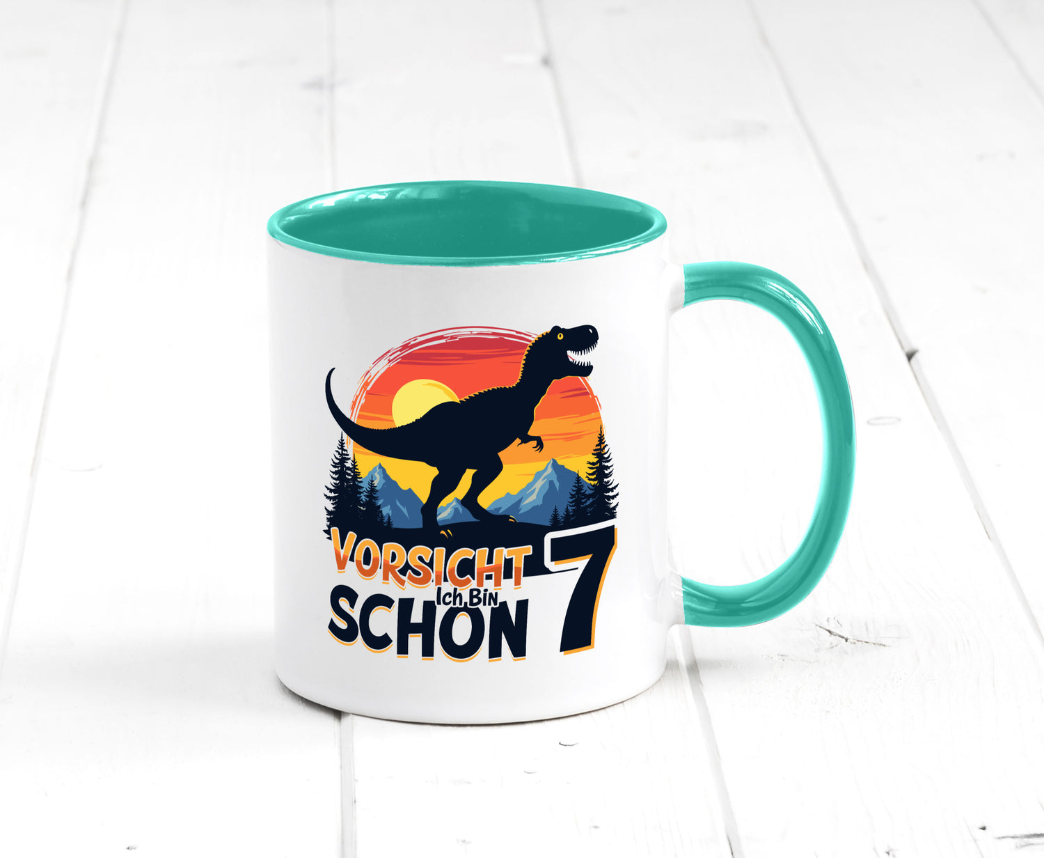 7. Geburtstag | 7 Jahre Dinosaurier v2 Geschenk Geschenkidee lustiger Spruch