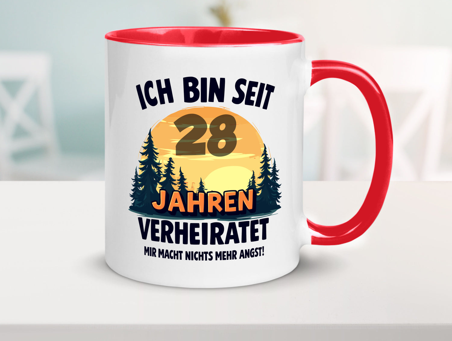 Ich bin Verheiratet | 28. Hochzeitstag Ehepaar v2 lustiger Spruch Geschenk