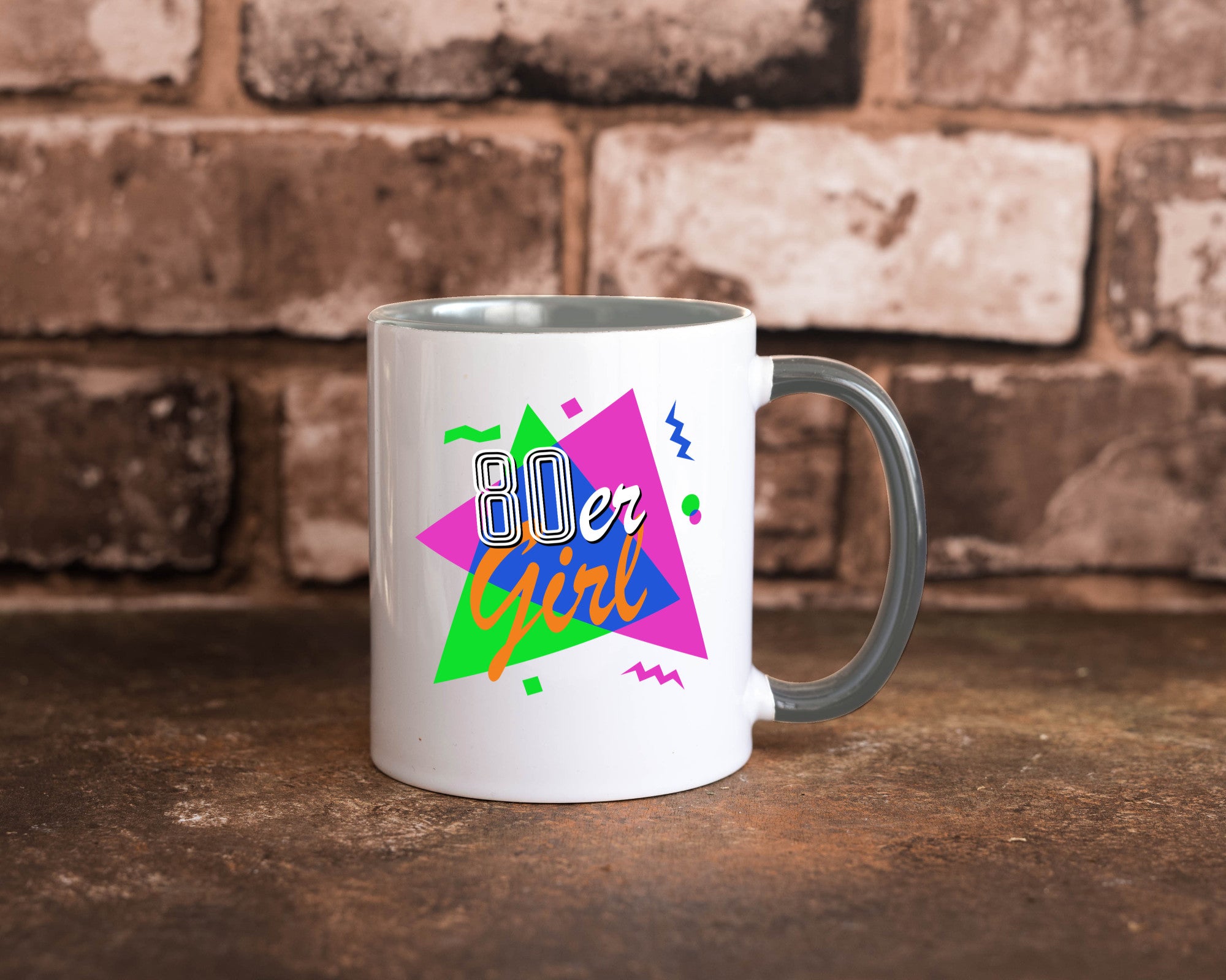 80er Girl - Jahre bunt + verrückt retro Humor Geschenkidee Tasse