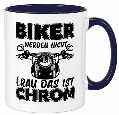 Biker werden nicht grau | Motorrradfahrer Tasse Humor Geschenkidee