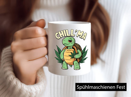 Chill ma | Cannabis Schildkröte v2 Geschenk Humor Geschenkidee lustiger Spruch