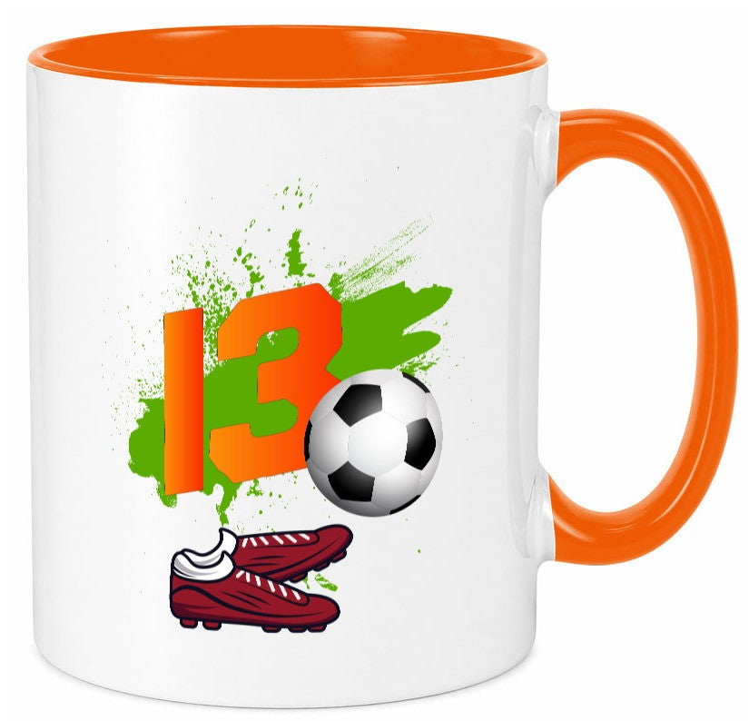 13. Geburtstag | Jungen Fußball Fußballspieler Humor Geschenkidee Tasse