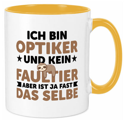 Ich bin kein Faultier: Optiker | Augenoptiker v2 lustiger Spruch Geschenk