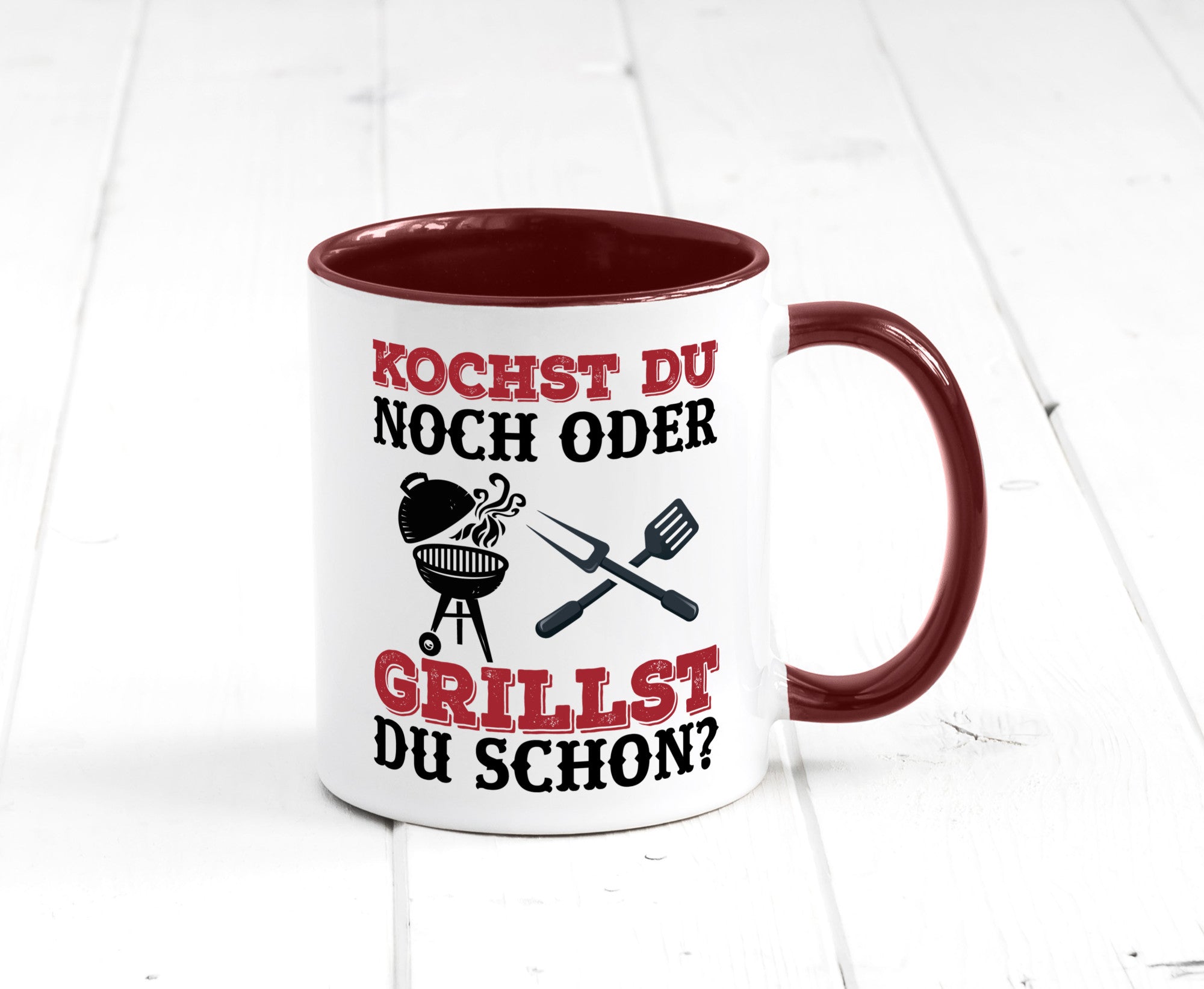 Grillst du schon? | Spruch Tasse Grillen Männer Geschenkidee Humor