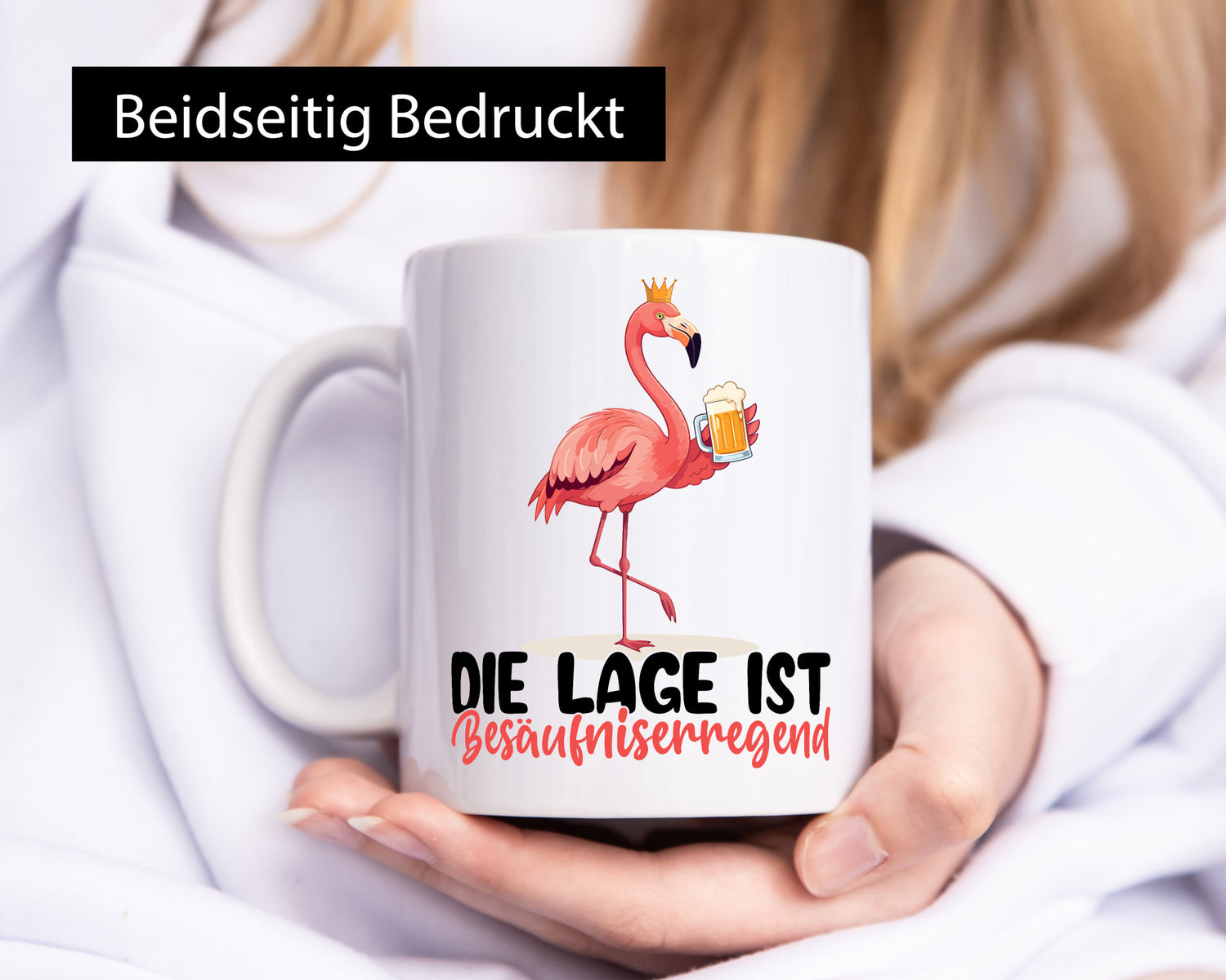 Die lage ist Besäufniserregend | Bier Flamingo Geschenkidee Humor Tasse