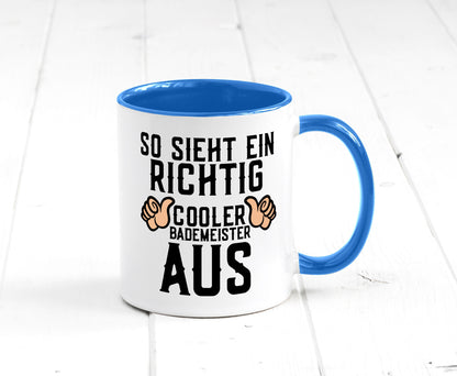 Richtig cooler Bademeister | Daumen hoch Schwimmbad lustig Humor Geschenkidee