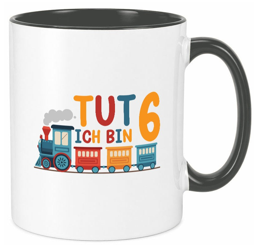 6. Geburtstag | 6 Jahre Eisenbahn Zug junge lustiger Spruch Geschenk Tasse