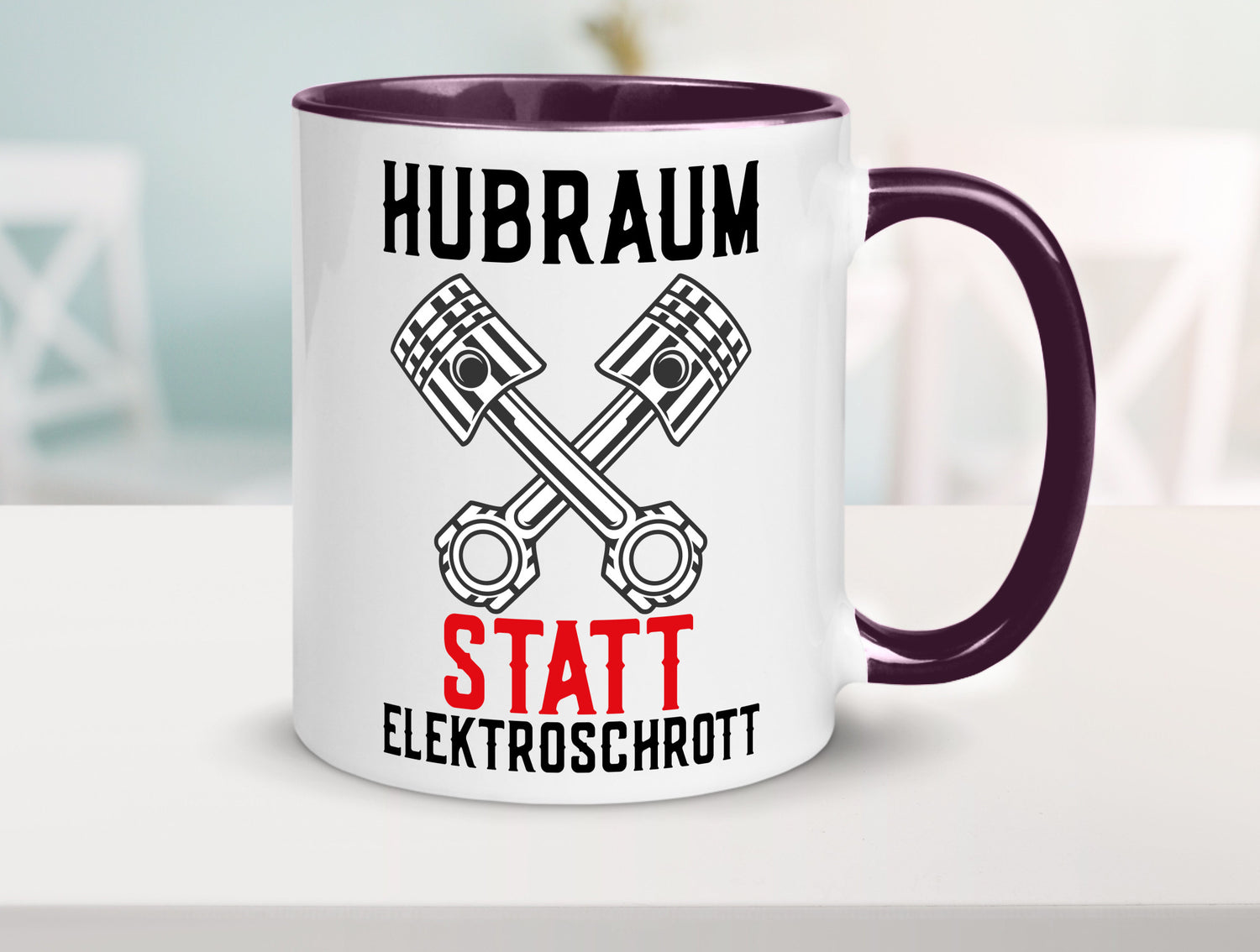 Hubraum statt Elektroschrott | Autofan Verbrennungsmotor Geschenk Humor