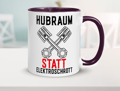 Hubraum statt Elektroschrott | Autofan Verbrennungsmotor Geschenk Humor