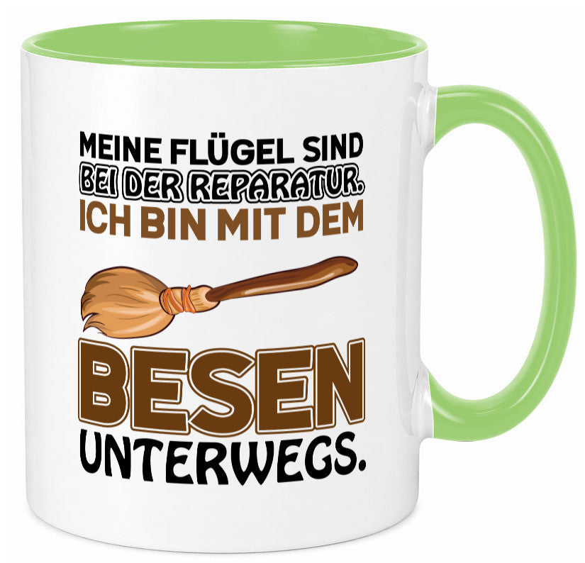 Flügel Reperatur lustig Humor Geschenkidee Geschenk Tasse