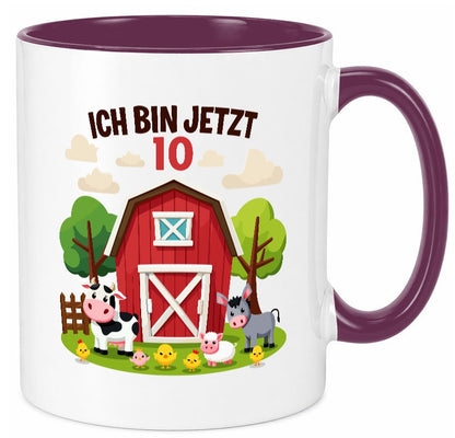 10. Geburtstag | 9 Jahre Bauernhof und Tiere Geschenk Geschenkidee lustiger Tasse