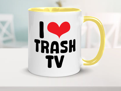 I love Trash TV | v2 lustig Humor Geschenkidee Geschenk Tasse
