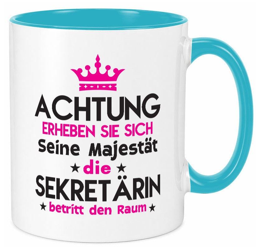 Seine Majestät Sekretärin | Büro lustig Arbeit Kollegen Geschenk Tasse
