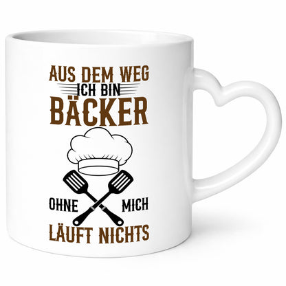 Ich bin Bäcker ohne mich läuft nichts Geschenkidee Humor Tasse