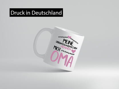 Oma Tasse | Lieblingsmenschen Großmutter Herzen lustiger Spruch Geschenk