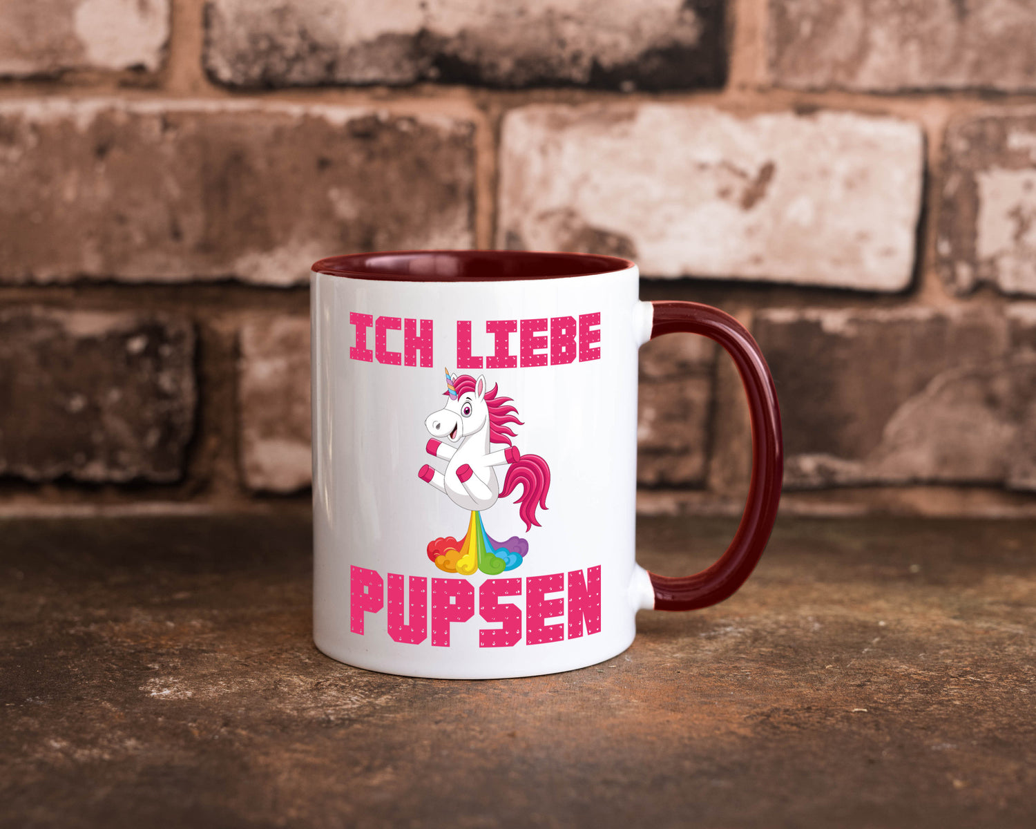 Ich liebe pupsen | Einhorn Pups lustiger Spruch Humor Geschenkidee Tasse