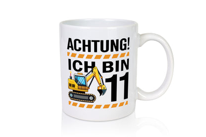 11 Geburtstag Ich bin | Bagger Junge lustig Geschenkidee Geschenk Tasse