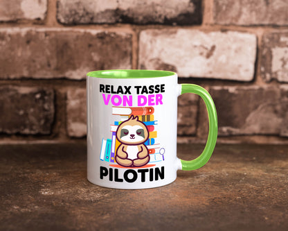 Relax Tasse: Pilotin | Definition Piloten lustiger Spruch Geschenk Humor